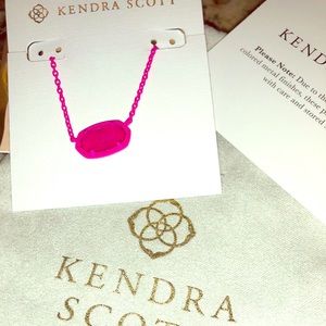 NWT Kendra Scott Elisa Matte Pendant Necklace Pink